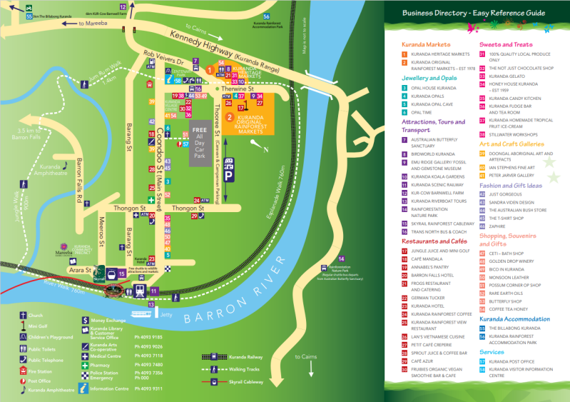 Official Map and Visitor's Guide Kuranda