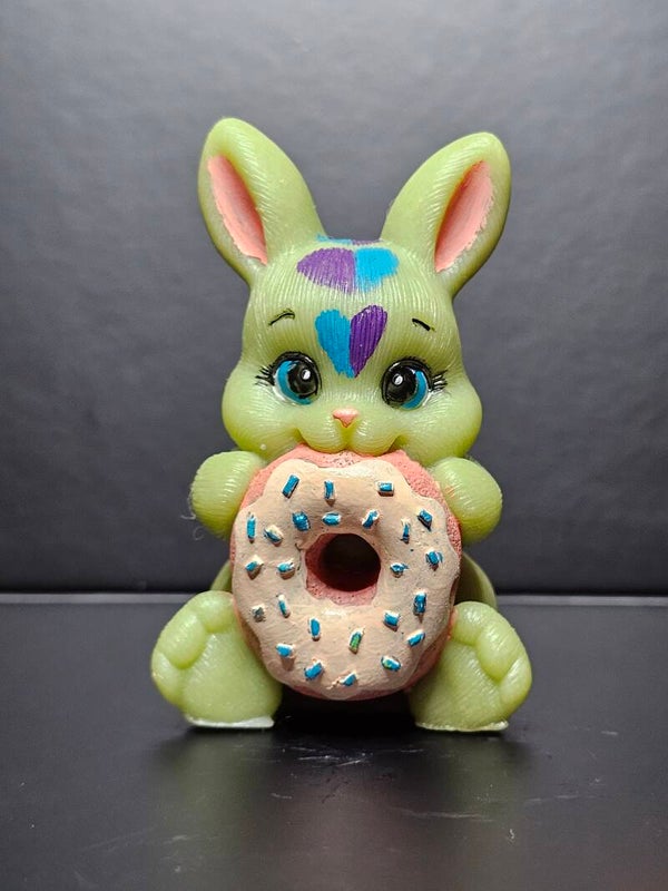 Olive Lemongrass sitting Donut bunny Soap
