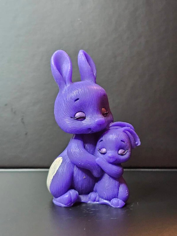 Ella Lavender parent hugging jr bunny soap
