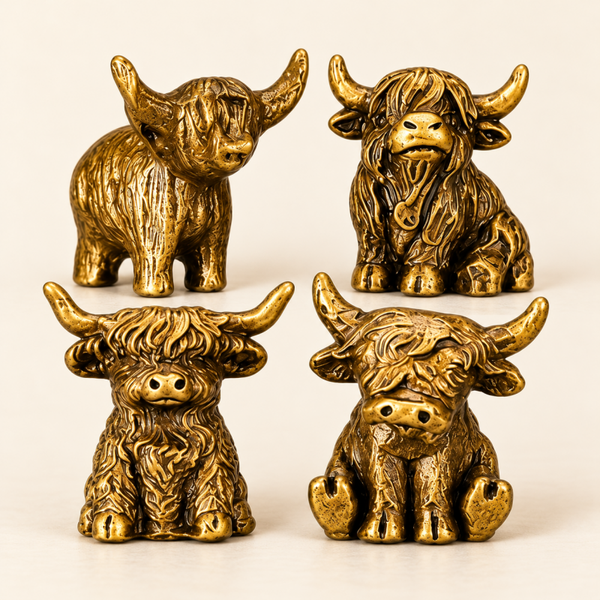 🐮 The Heather Herd — Highland Cow Set of 4