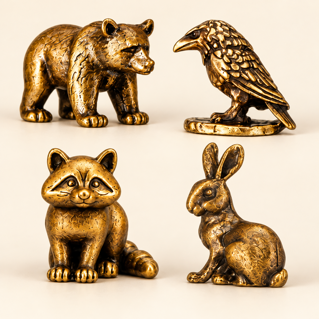🐻 Bramblewood Friends — Woodland Animal Set of 4