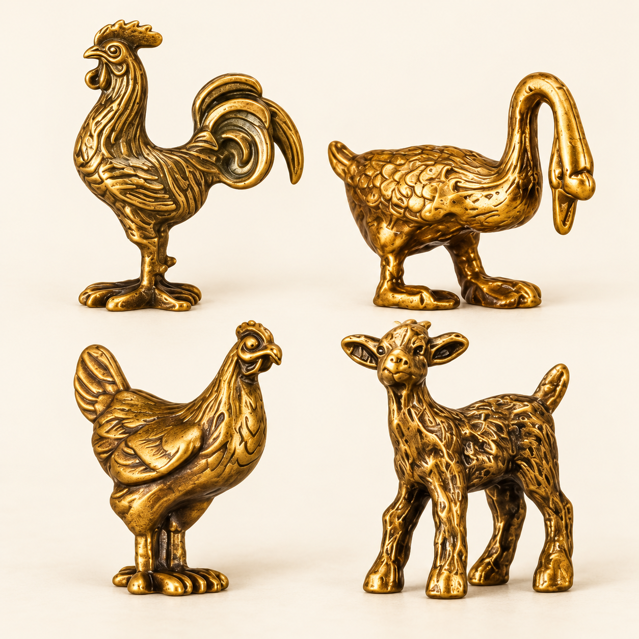 🐓 Clover Cottage Crew — Farm Animal Set of 4