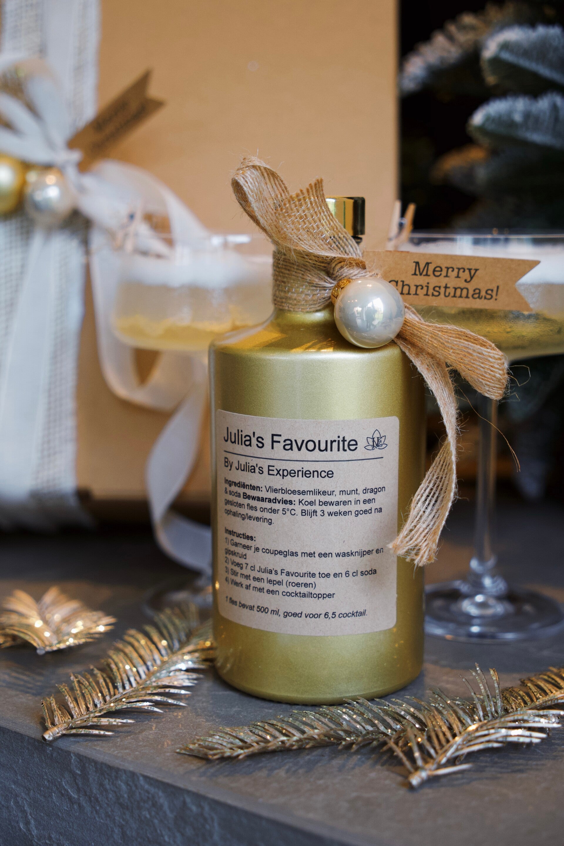 Julia's Favourite fles + cocktailtoppers - per 7 cocktails