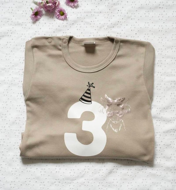 Highland cow T-shirt verjaardag | Little Dfly