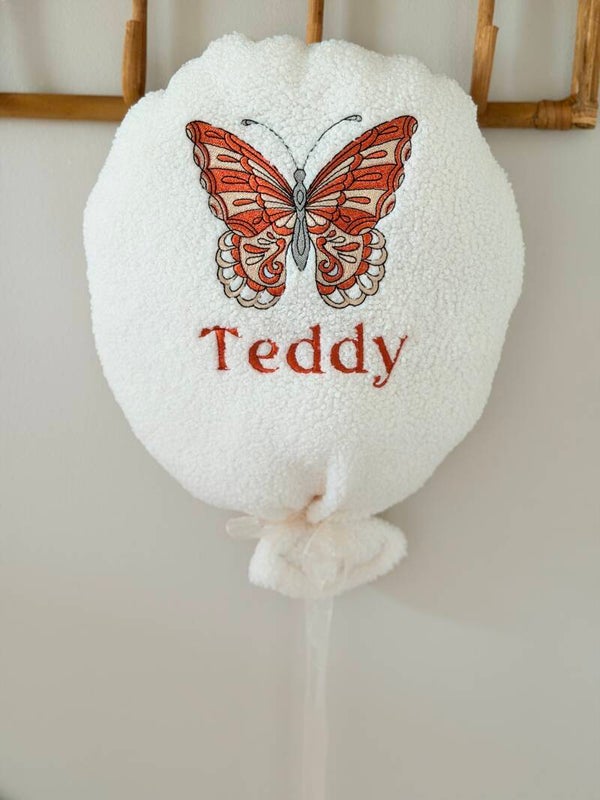 Teddy Ballon Wit/Ecru | Vlinder | Little Dfly