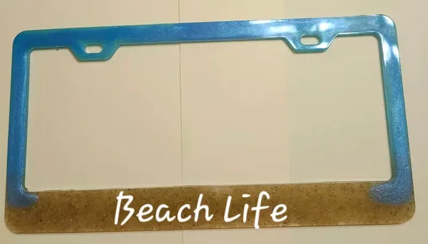 Custom Beach licence  Plate Frames
