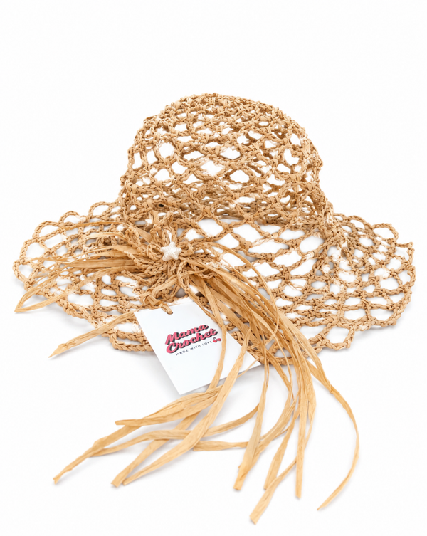 Mama Crochet Cappello Rafia