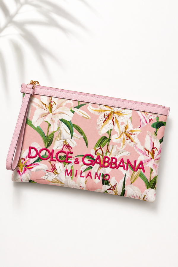 Dolce & Gabbana Lily Print Pouch