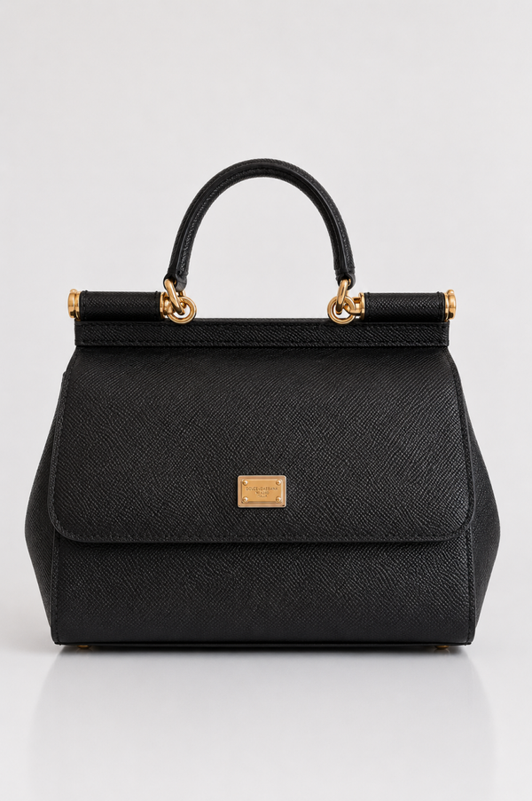 Dolce & Gabbana Miss Sicily Small – Pelle Dauphine Nera