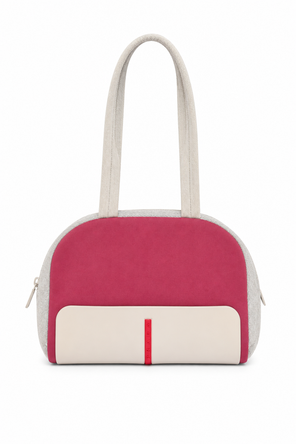 Prada Bowling Bag Pink & White