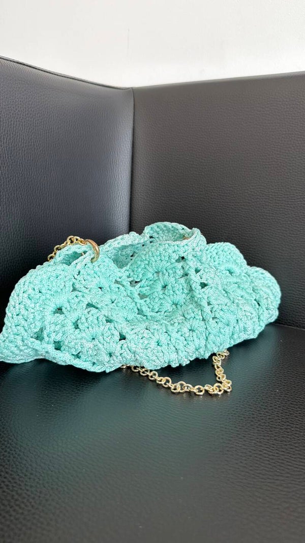 Mama Crochet Shell acquamarina