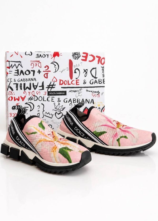 Dolce & Gabbana Sorrento Sneakers Lily Print