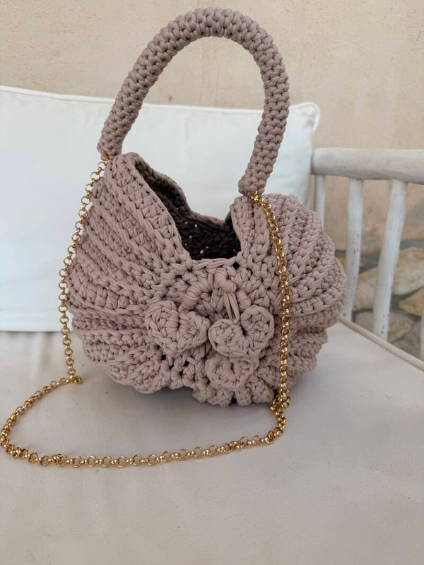 Mama Crochet Maxi Shell beige Rosé