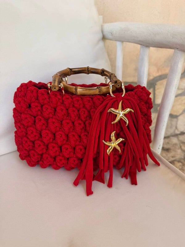 Mama Crochet Bamboo Red