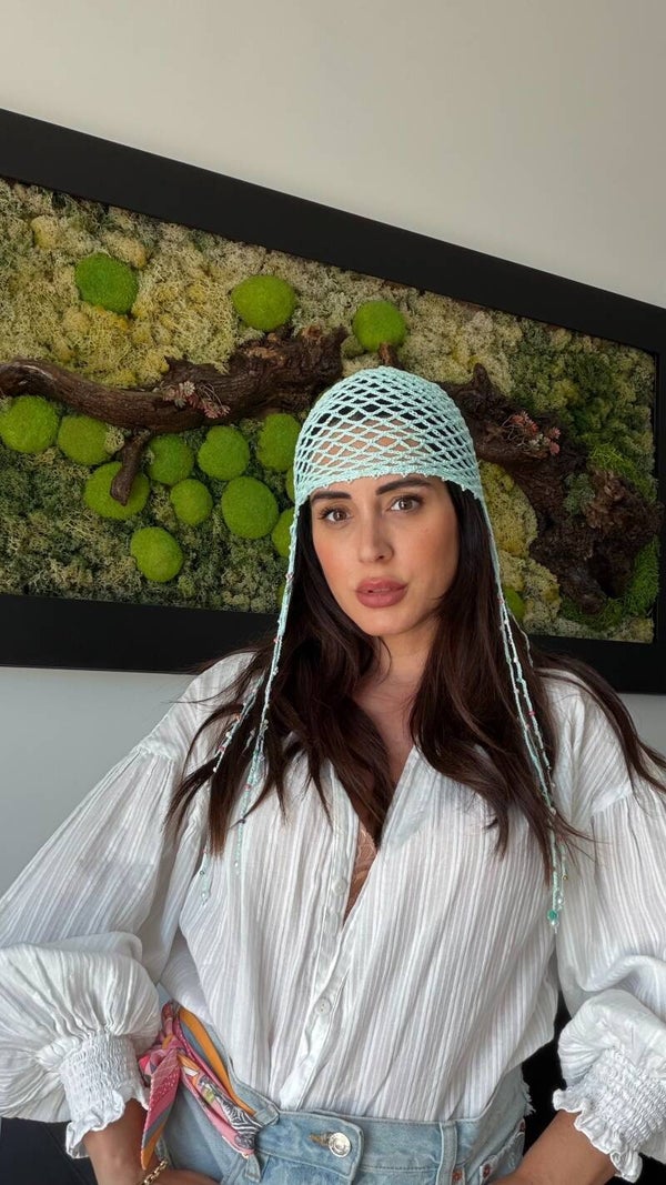 Cappello Crochet Sky Blue