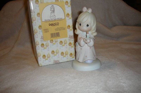 "SHARING THE LIGHT OF LOVE" 272531 Precious Moments Porcelain Girl 1997