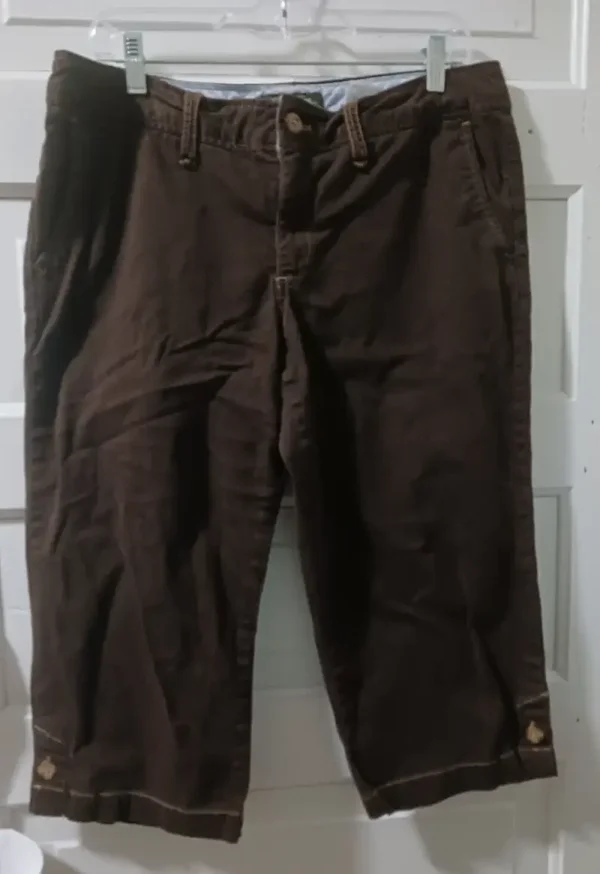 Eddie Bauer Womans Size 14 Brown Capris Short Pants