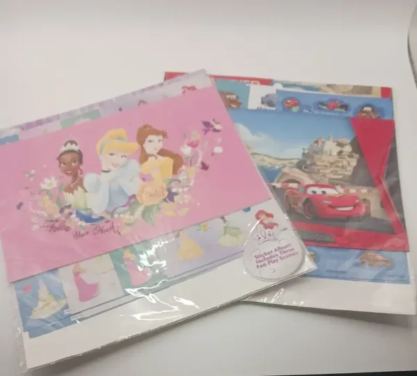Disney Children's Fun Sticker Books Disney Princesses and Cars