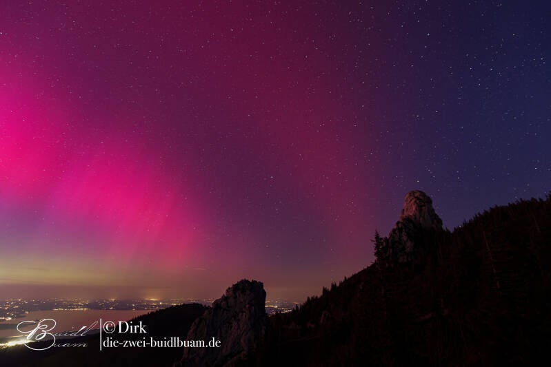 Polarlicht Kampenwand Polarlicht Chiemgau
