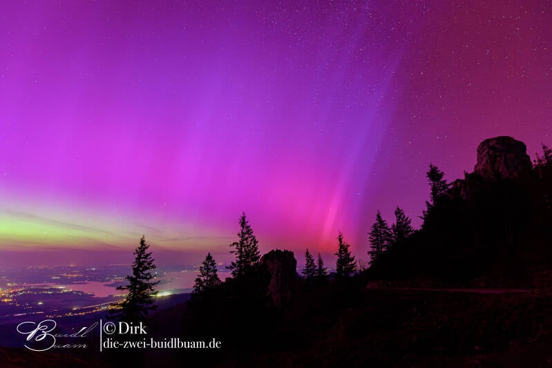 Polarlicht Kampenwand Polarlicht Chiemgau