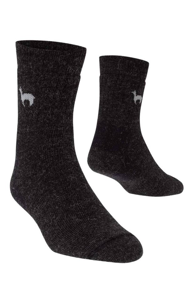 Alpaka Socken TREKKING aus Alpaka-Wolle-Mix, anthrazit