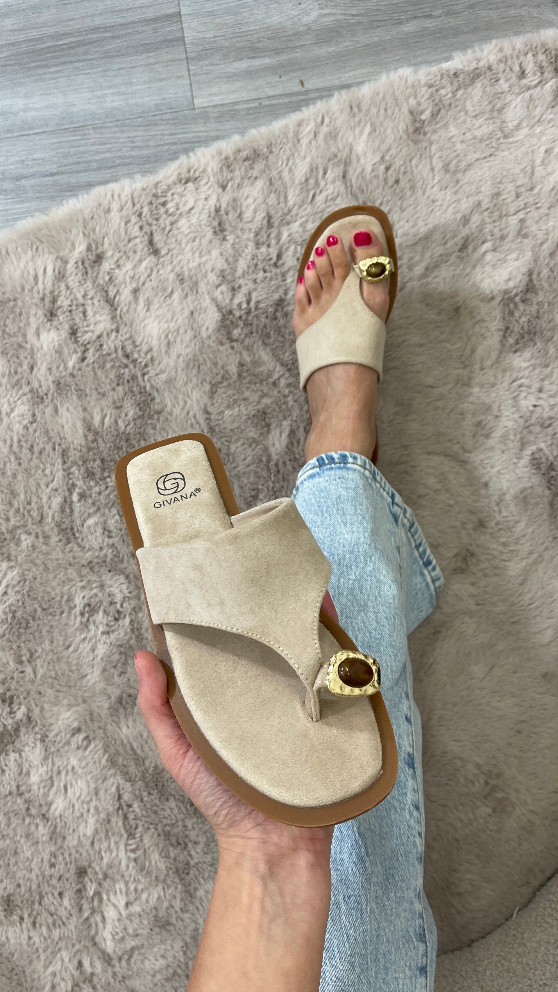 Jade slippers khaki
