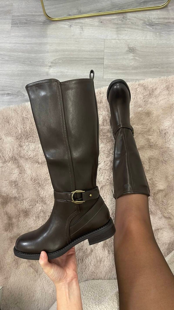 Lena boots chocoladebruin