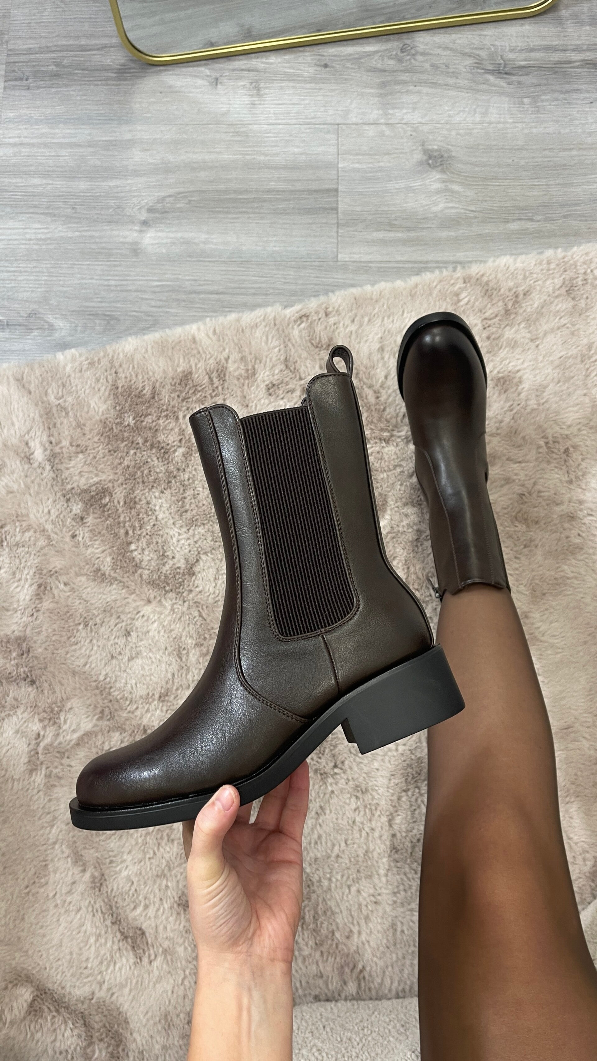 Chelsea boots chocoladebruin