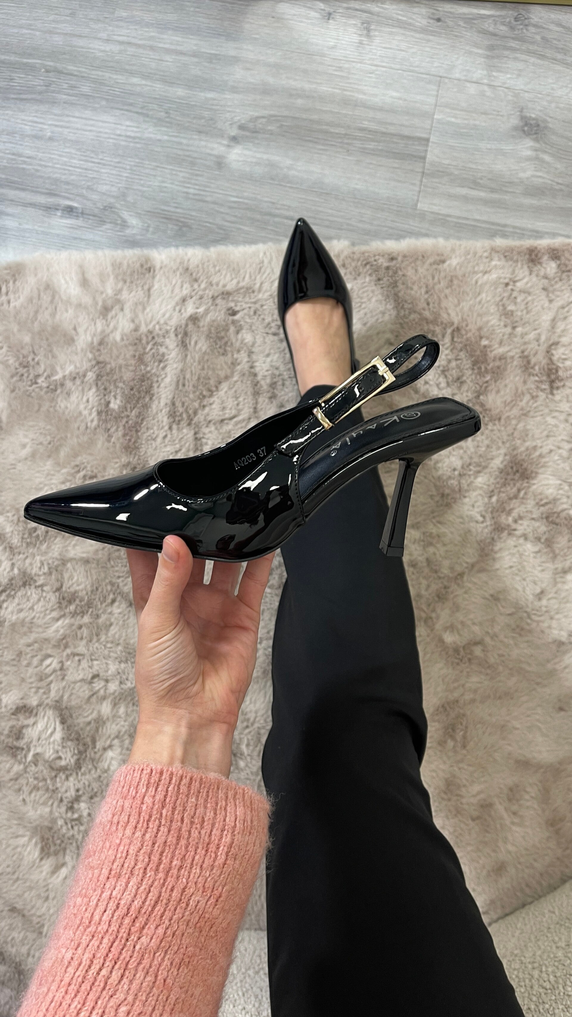 Lara slingbacks zwart