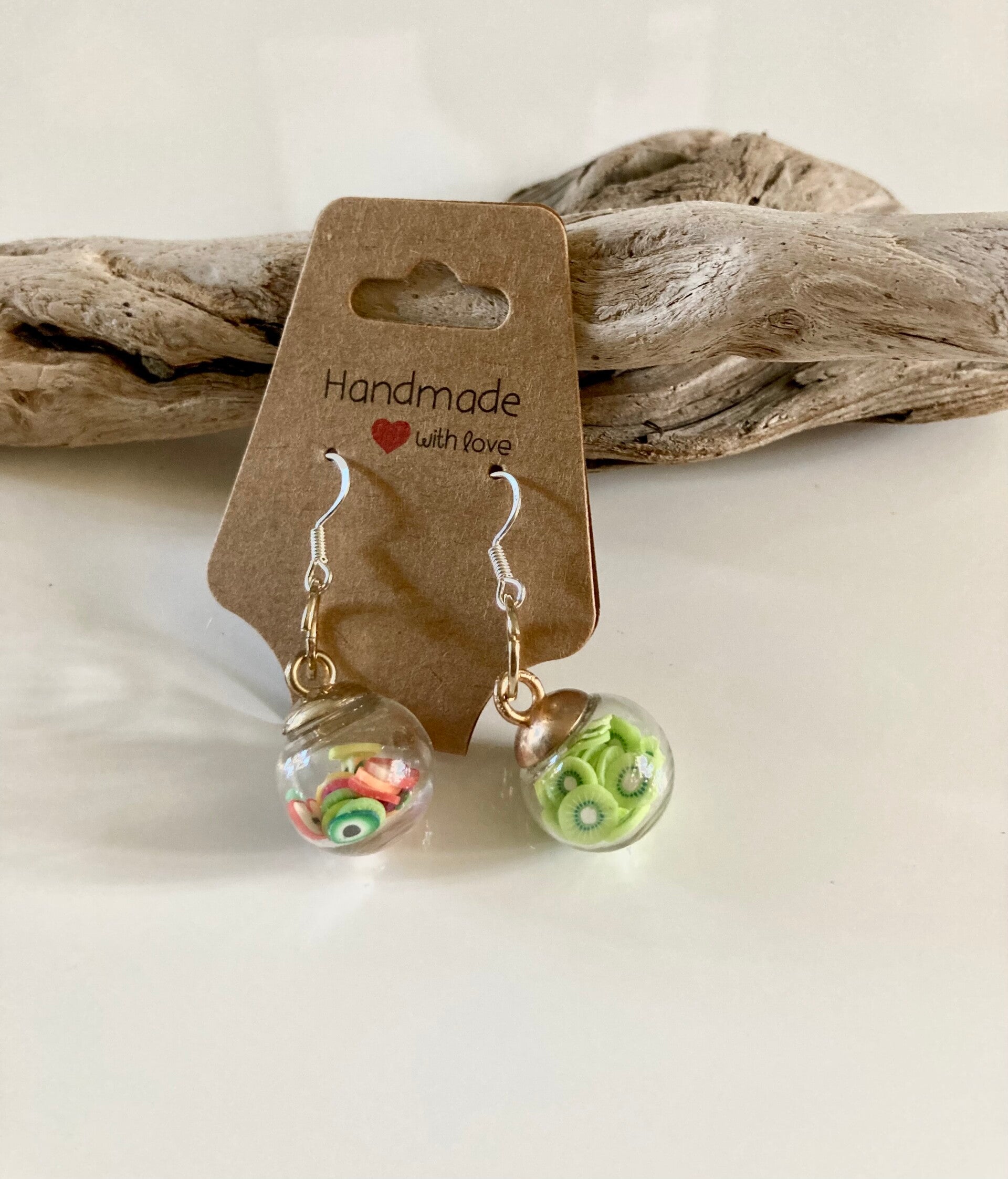 Colorful ball earrings