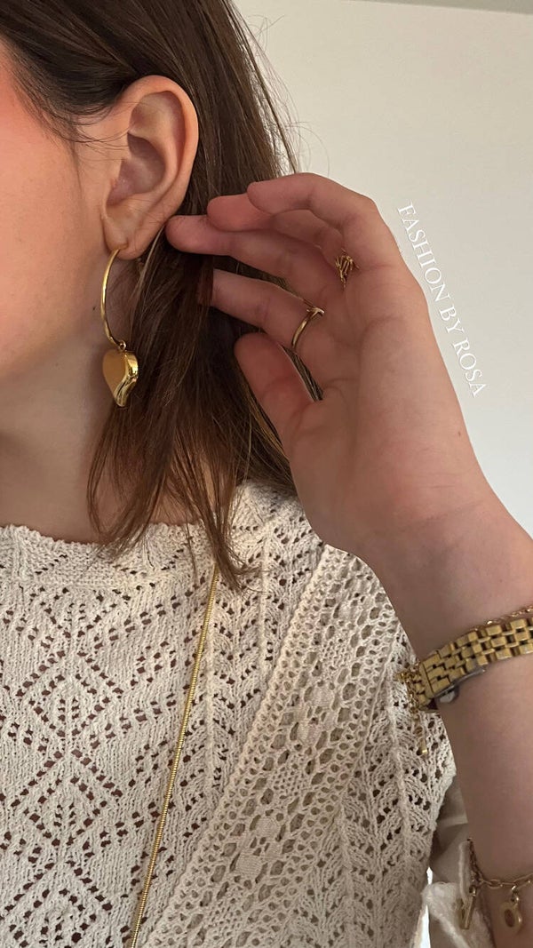 Chubby hearts ★ earings gold