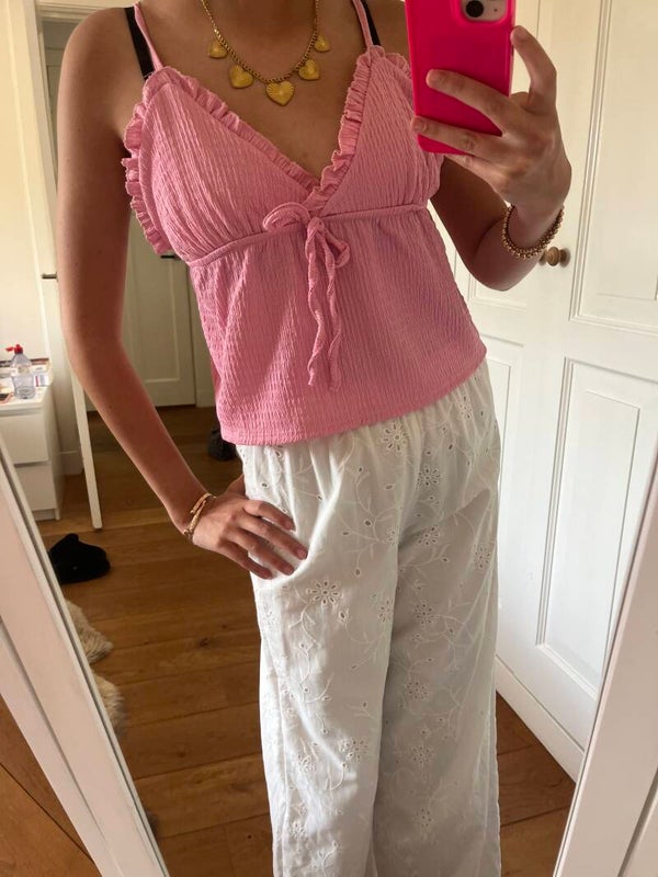 Lissabon top ★ roze