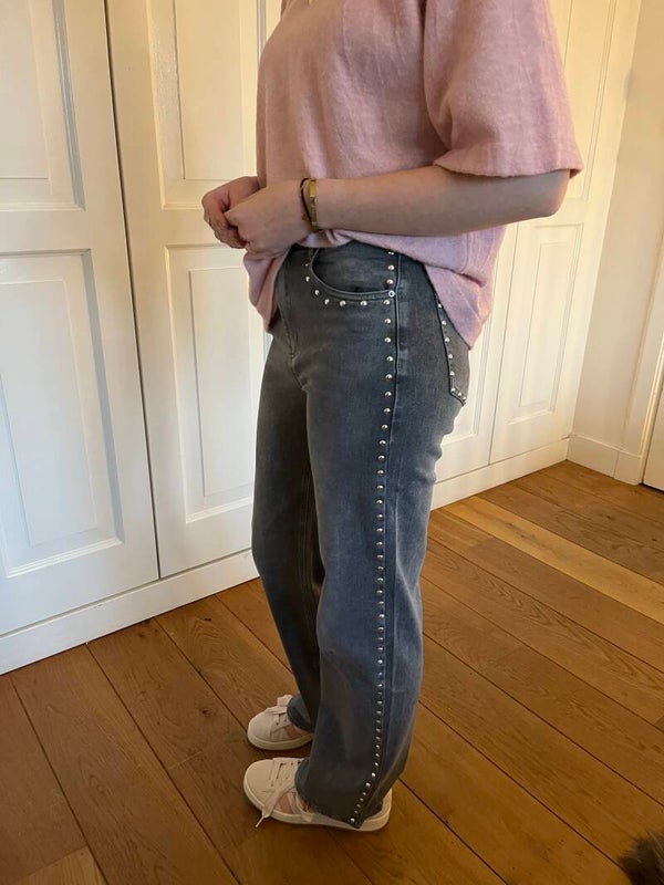 Studded ★ jeans grijs