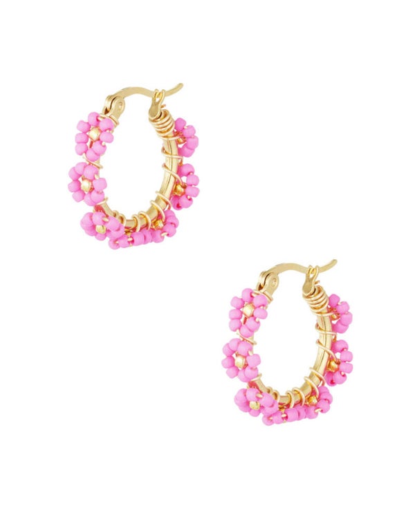 Bloom earrings ★ roze