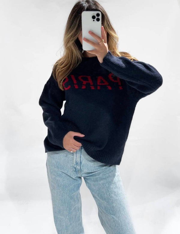 Meet me in Paris sweater ★ navy