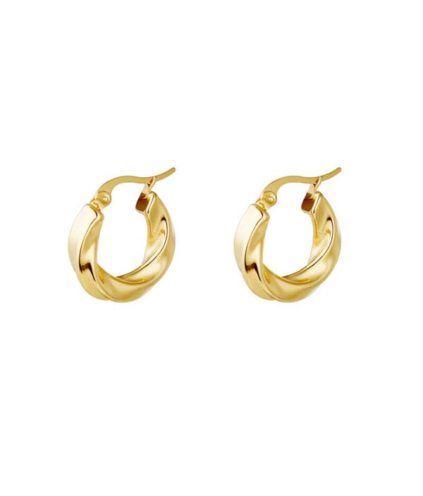 Twisted little hoops ★ goud
