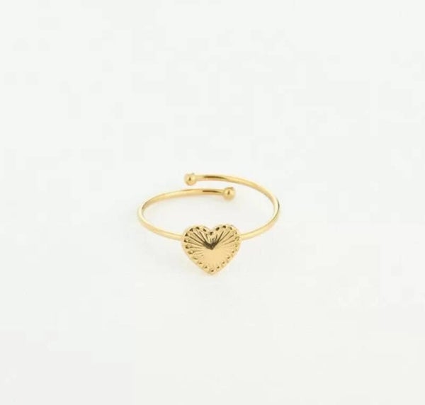 Hearted ring ★ goud