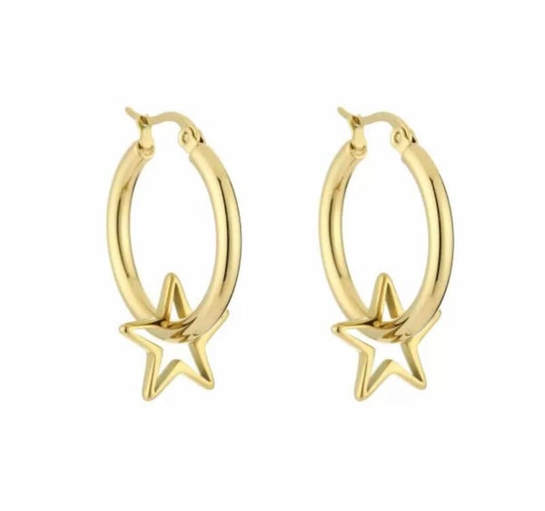 Star dust hoops ★ earings