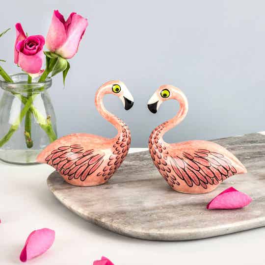 Peper en Zoutstel Flamingo's