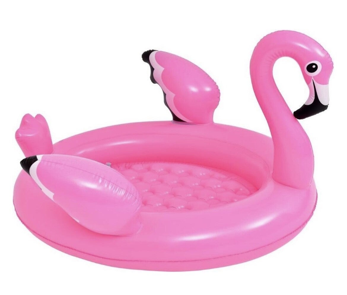 Foto van mini zwembandje in vorm van flamingo