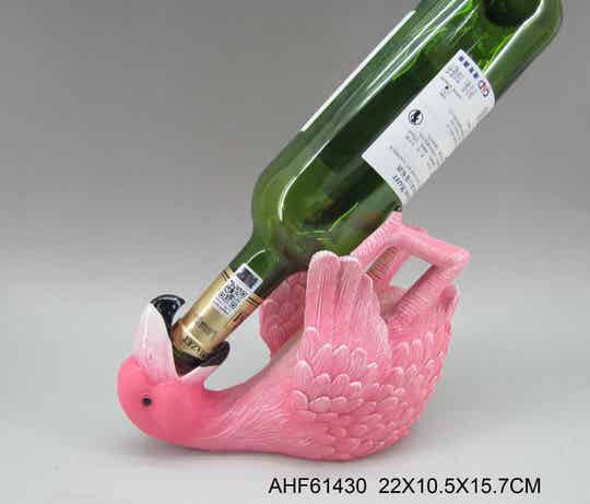 Roze Flamingo Flessenhouder – Decoratief & Uniek