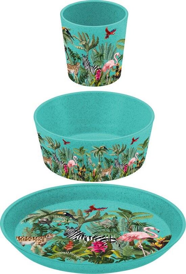 Kinderservies Jungle Flamingo