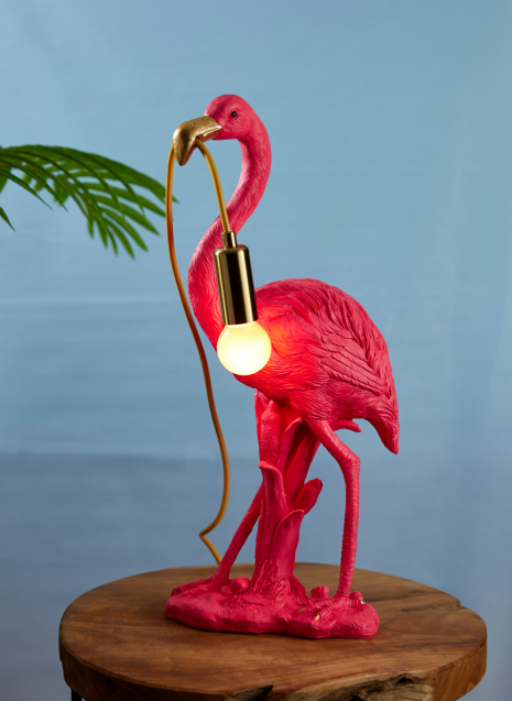 Flamingo Tafellamp Roze & Goud – 45 cm Statement Lamp