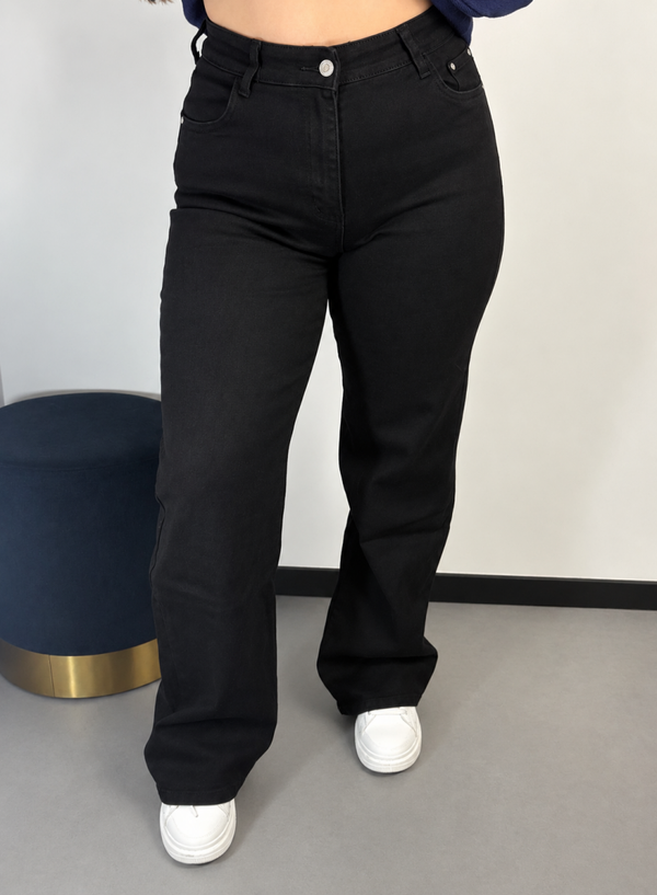 Jeans zwart straight leg lusa