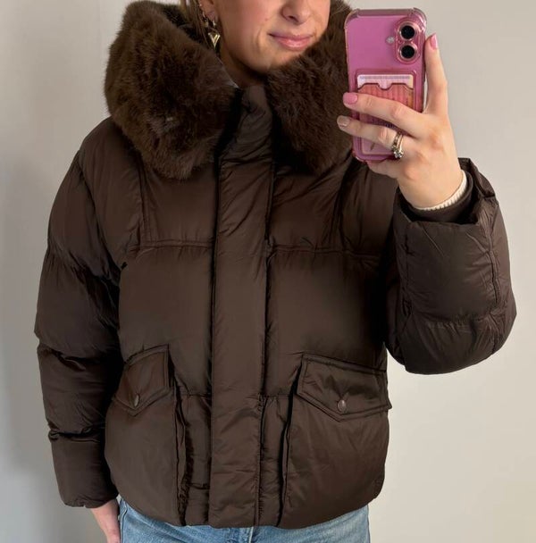 Winterjas choco