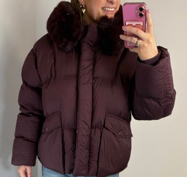 Winterjas Plum