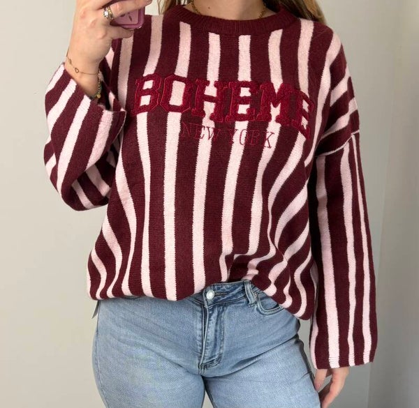 Trui boheme rood
