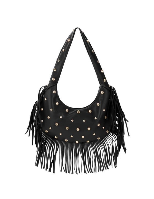 Tas met studs zwart
