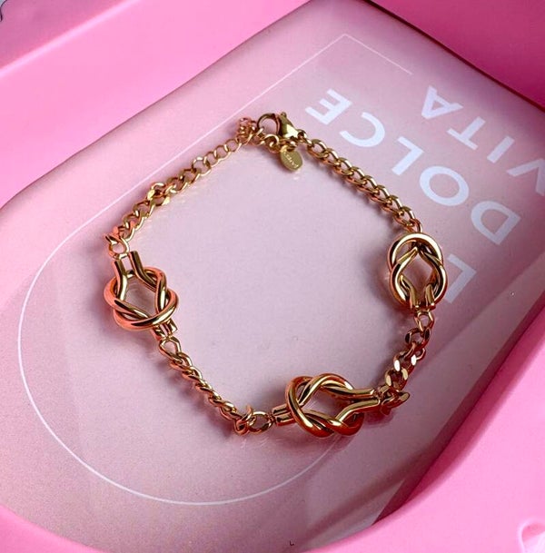 Armband knots goud