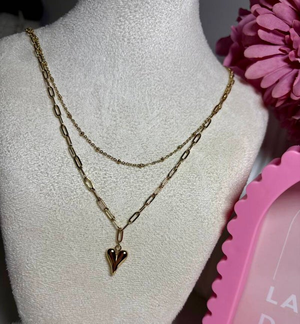 Ketting icon dubbel goud